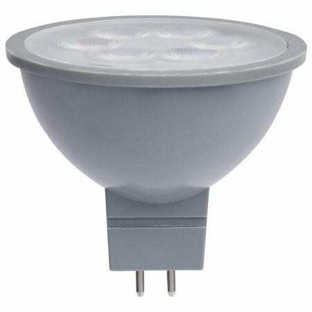 Satco 4.5 Watt MR16 LED - Silver Finish - 2700K - GU5.3 Base - 360 Lumens - 12 Volt - Hologen S11391